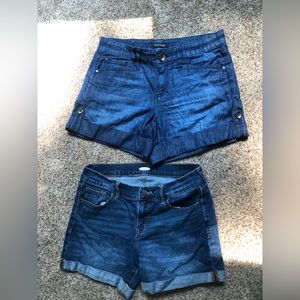 2 Jean shorts size 4 White House Black Market and Old Navy